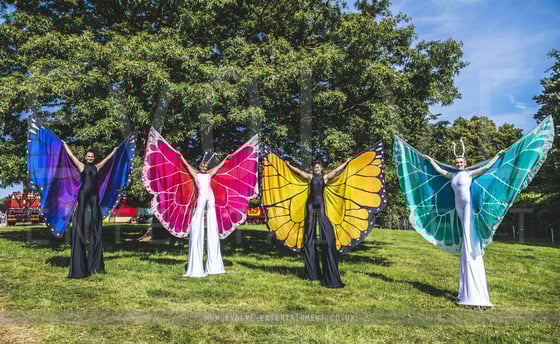Butterlfies Stilts Group Festival JCB-1