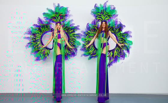 Carnival Stilts - Purple and Green Bikini - 1 