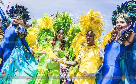 Carnival and Peacock Stilts Festival JCB copy