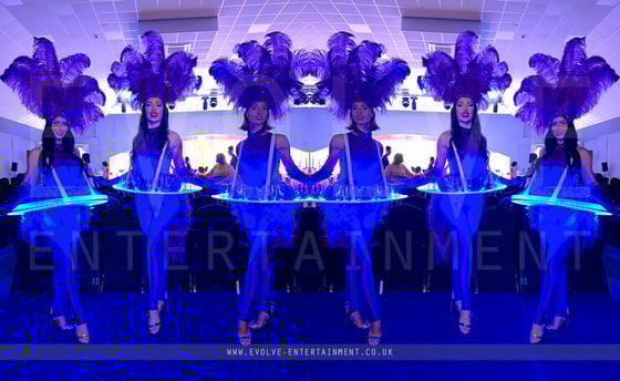 Covered Up Purple Showgirl Roaming Table -1