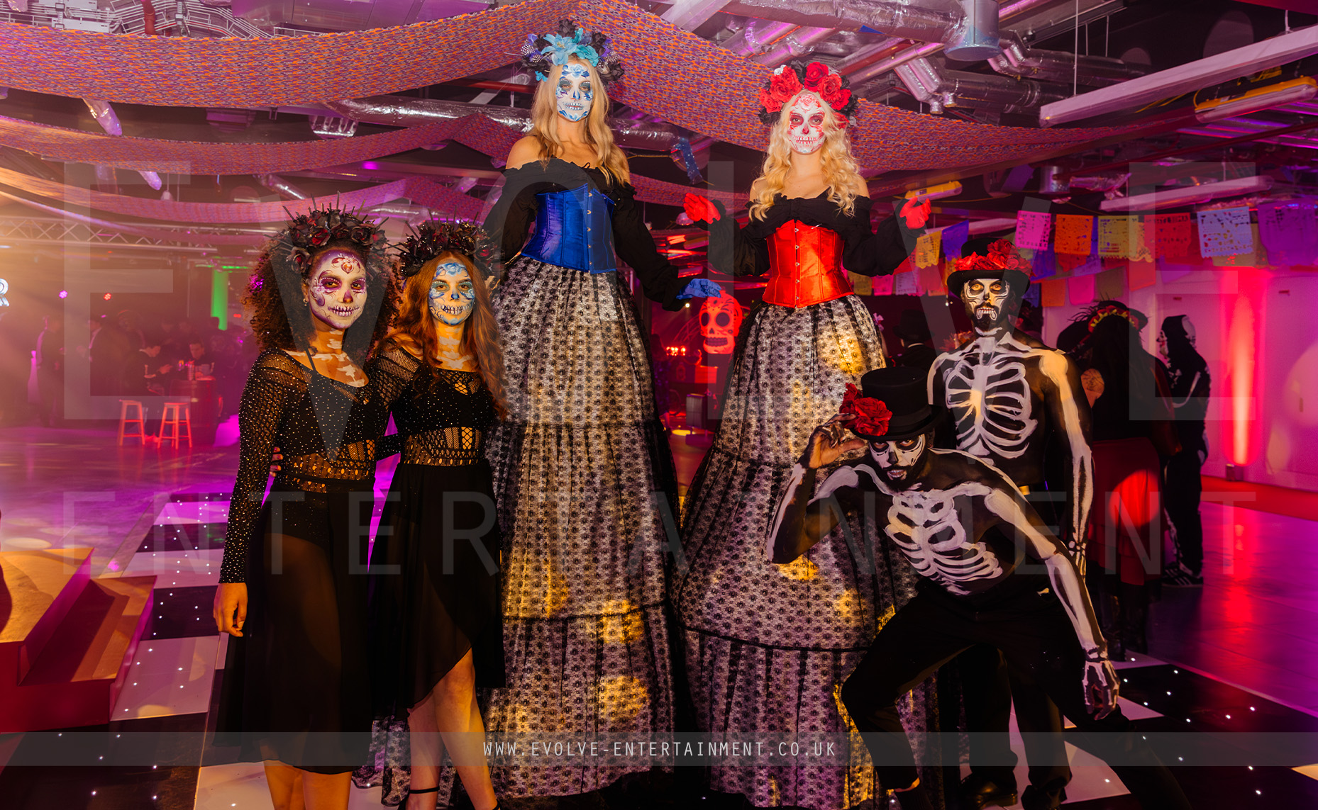 Day of the Dead Female Stilts + Hosts- 1