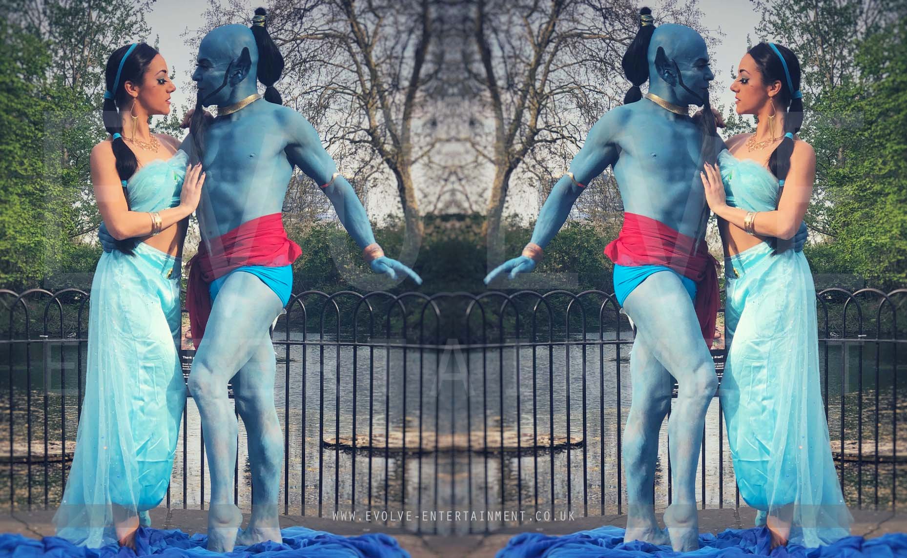 Genie and Jasmine Fire Show 1