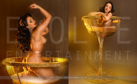 Golden Martini Glass 2