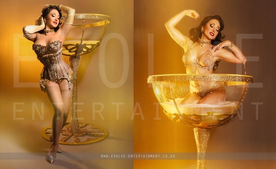 Golden Martini Glass 6