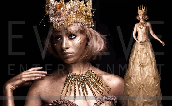 Ice Queen Human Statues - Gold 1