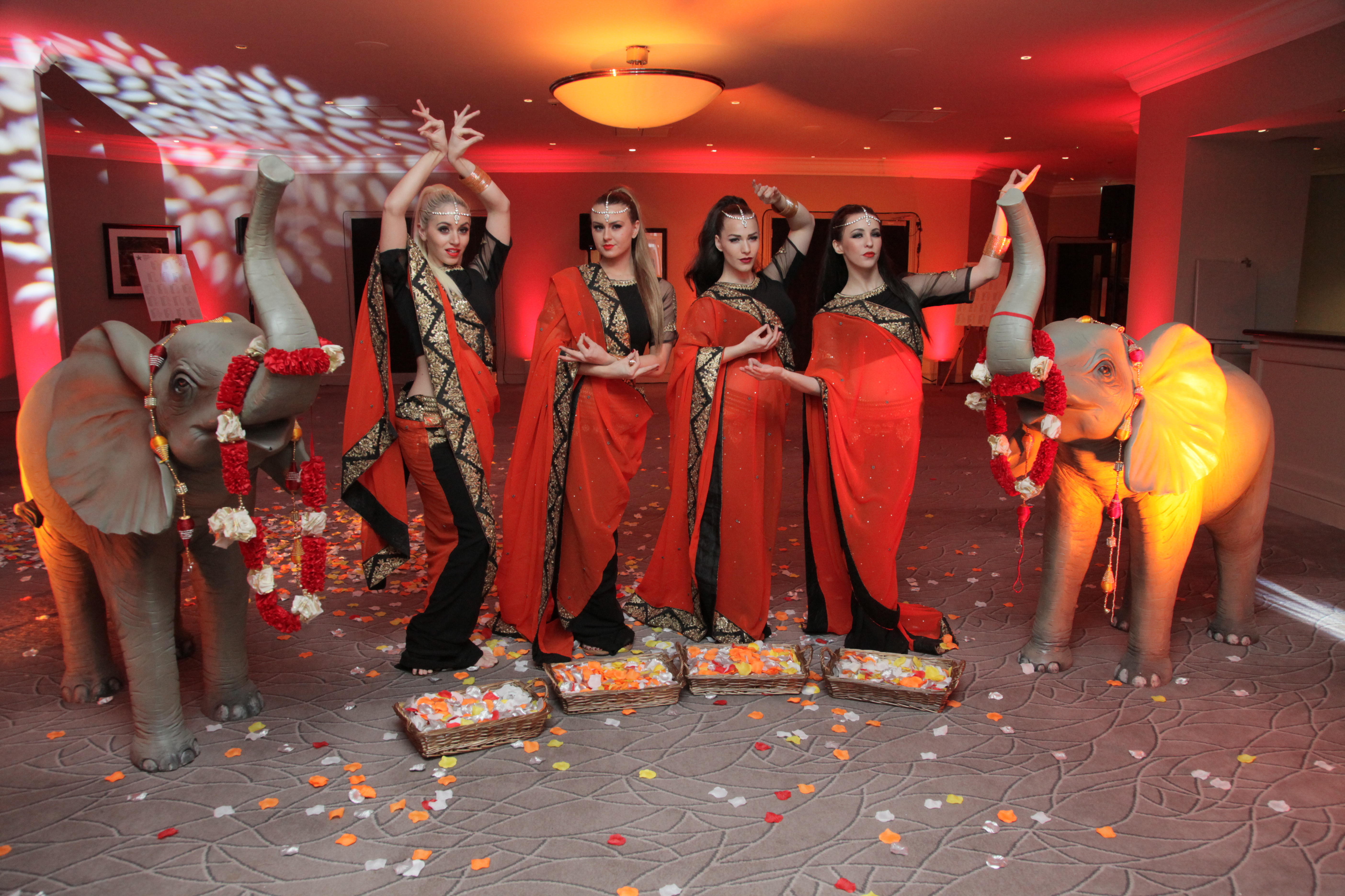 Bollywood dancers option 1)